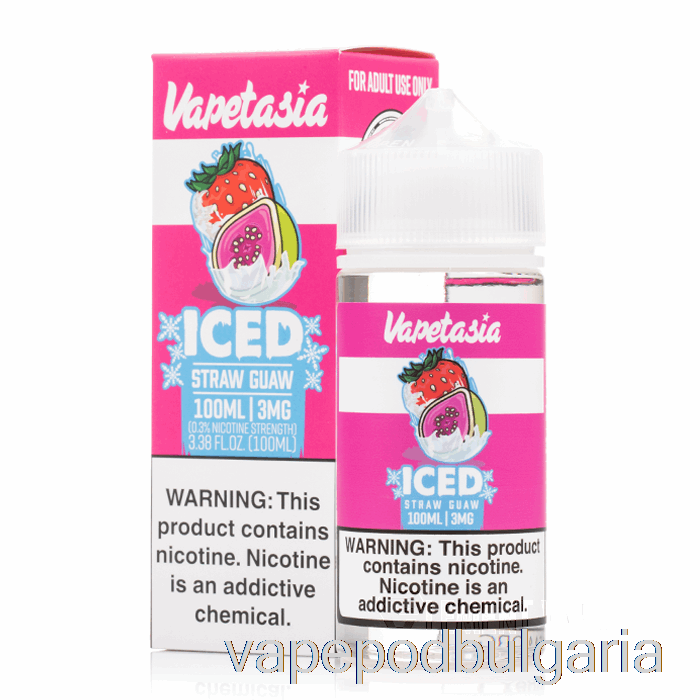 Vape 10000 Дръпки Iced Straw Guaw - Vapetasia - 100ml 6mg